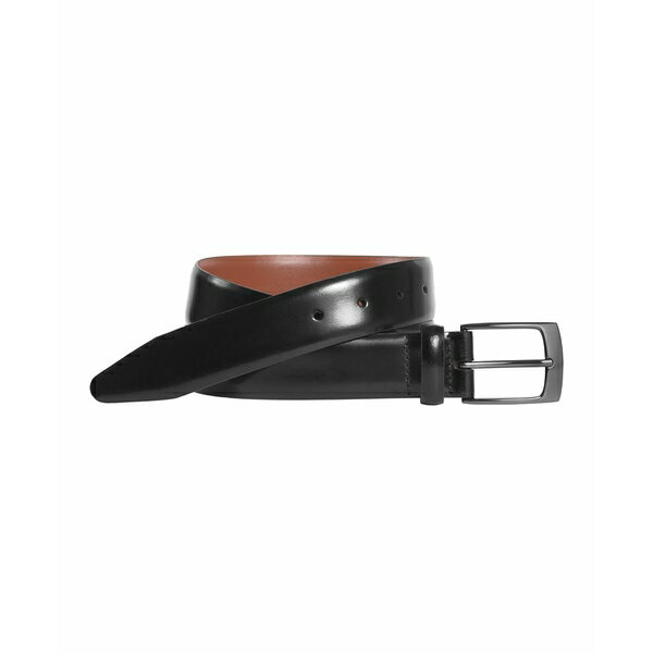 ジョンストンアンドマーフィー メンズ ベルト アクセサリー Men's Brush-Off Leather Belt Black