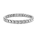 ブロバ メンズ ブレスレット・バングル・アンクレット アクセサリー Stainless Steel Link Bracelet No Color