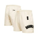 プロスタンダード メンズ カジュアルパンツ ボトムス Men's Cream Brooklyn Nets Triple Tonal Woven Shorts Cream