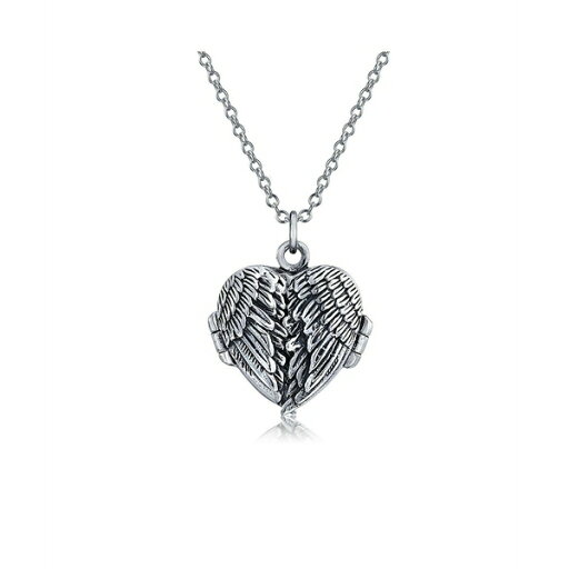 ブリング レディース ネックレス・チョーカー・ペンダントトップ アクセサリー Dome Large Guardian Angel Wing Feathered Heart Shaped Photo Locket For Women Holds Photos Pictures Oxidized Silver Necklace Pendant Silver c ブリング レディース ネックレス・チョーカー・ペンダントトップ アクセサリー Dome Large Guardian Angel Wing Feathered Heart Shaped Photo Locket For Women Holds Photos Pictures Oxidized Silver Necklace Pendant Silver c