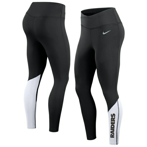 ʥ ǥ 奢ѥ ܥȥॹ Las Vegas Raiders Nike Women's 7/8 Performance Leggings Black/White