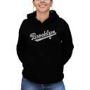 エルエーポップアート レディース パーカー・スウェットシャツ アウター Women's Hooded Word Art Brooklyn Neighborhoo...