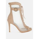 ロンンドンラグ レディース ブーツ シューズ Cabernet Mesh & Microfiber Stiletto Boots Beige