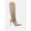 ロンンドンラグ レディース ブーツ シューズ Becks Rhinestone Patterned Calf Boots Beige