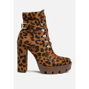 ロンンドンラグ レディース ブーツ シューズ Palmetto Snake Skin Ankle Boots Leopard