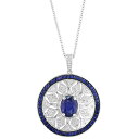 エフィー コレクション レディース ネックレス・チョーカー・ペンダントトップ アクセサリー EFFY Sapphire (1-7/8 ct. t.w.) & D...