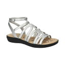 イージーストリート レディース サンダル シューズ Women's Daylily Gladiator Buckle Flat Sandals Silver Snake(4)