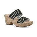 クリフバイホワイトマウンテン レディース オックスフォード シューズ Bia Cork Wedge Black Mesh(4)