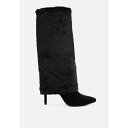 ロンンドンラグ レディース ブーツ シューズ Everglade Fold-Over Calf-High Boots Black