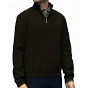 スコットバーバー メンズ パーカー・スウェットシャツ アウター Men's Pima Interlock Zip Mock Dark Chocolate