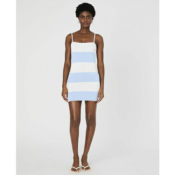 フレンチコネクション レディース ワンピース トップス Women's Bodycon Striped Mini Dress Cashmere Blue/White
