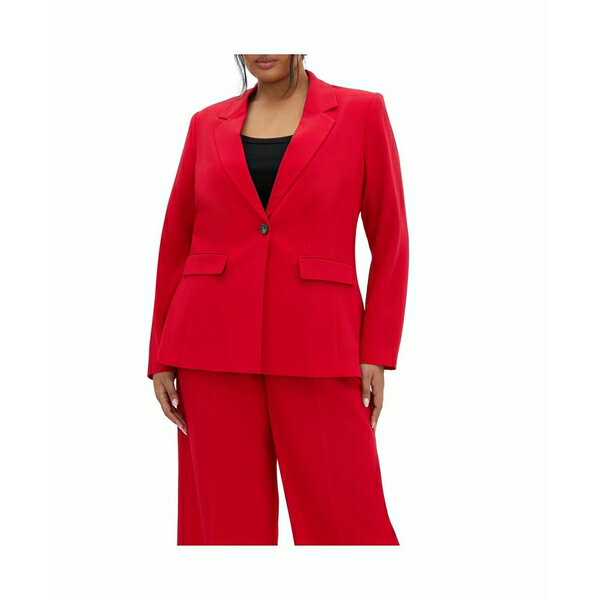 シティーシック レディース ワンピース トップス Plus Size Clea Blazer Red