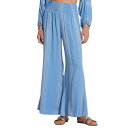 エラン レディース カジュアルパンツ ボトムス Women's Stripe Smocked-Waist Wide-Leg Pants Blue Lilac Stripe(4)