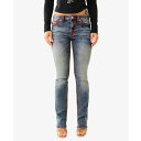 トゥルーレリジョン レディース デニムパンツ ボトムス Women's Billie Super T Straight Flap Jeans Khivai(4)