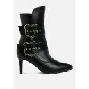 ロンンドンラグ レディース ブーツ シューズ Ebera Chunky Buckle Strap Ankle Boots Black