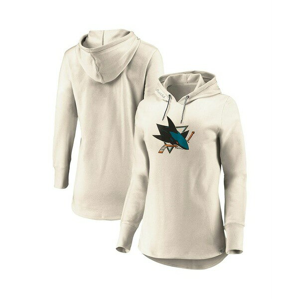 ファナティクス レディース カットソー トップス Women's Oatmeal San Jose Sharks True Classics Sign..