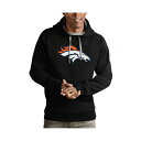 アンティグア メンズ パーカー・スウェットシャツ アウター Men's Black Denver Broncos Victory Pullover Hoodie Black(4)