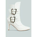 ロンンドンラグ レディース ブーツ シューズ Ebera Chunky Buckle Strap Ankle Boots White