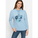 オルセン レディース パーカー・スウェットシャツ アウター Women's Scuba Jersey Placement Print Top Lt blue