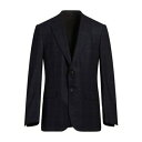 【送料無料】 ゼニア メンズ ジャケット&ブルゾン アウター Blazers Blue
