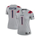 ナイキ レディース カットソー トップス Women's Cam Newton Gray New England Patriots Inverted Legen...