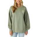 オニール レディース カットソー トップス Juniors' Logo Oversized Crewneck Sweatshirt Desert Sage