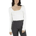 ハーレー レディース カットソー トップス Juniors' Dakota Long-Sleeve Cropped Top Cream