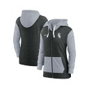 ナイキ レディース カットソー トップス Women's Black Chicago White Sox Full-Zip Hoodie Black