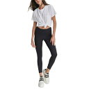ダナ キャラン ニューヨーク レディース レギンス ボトムス Women's 7/8 Logo Active Leggings Black/Silver