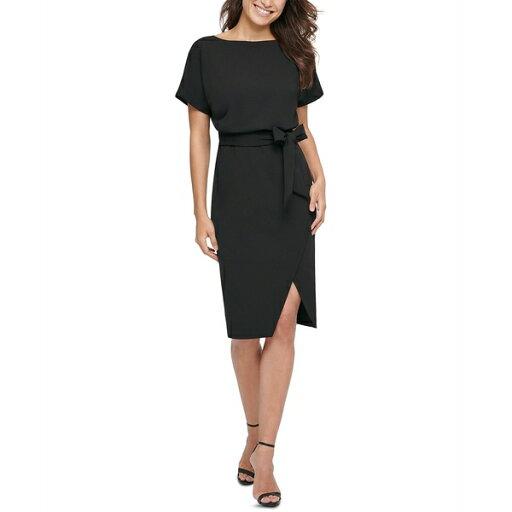 ケンジー レディース ワンピース トップス Blouson Wrap Dress Black ケンジー レディース ワンピース トップス Blouson Wrap Dress Black
