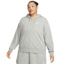 ナイキ レディース カットソー トップス Plus Size Sportswear Club Fleece Full-Zip Hoodie D Gr H/whi