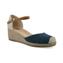 ホワイトマウンテン レディース サンダル シューズ Women's Maintain Espadrille Wedge Sandals Dark Denim Fabric