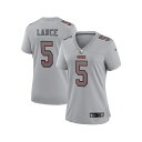 ナイキ レディース カットソー トップス Women's Trey Lance Gray San Francisco 49ers Atmosphere Fashion Game Jersey Gray(4)