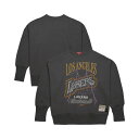 ミッチェル&ネス レディース カットソー トップス Women's Charcoal Los Angeles Lakers Hardwood Classics ...