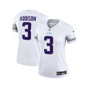 ナイキ レディース カットソー トップス Women's Jordan Addison White Minnesota Vikings Alternate Le...