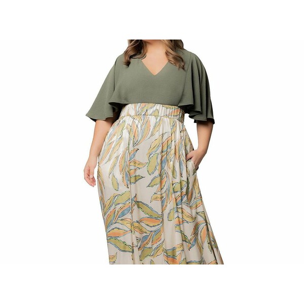 キヨナ レディース ワンピース トップス Plus Size Avisa Flowy A Line Evening Gown Light Beige 276