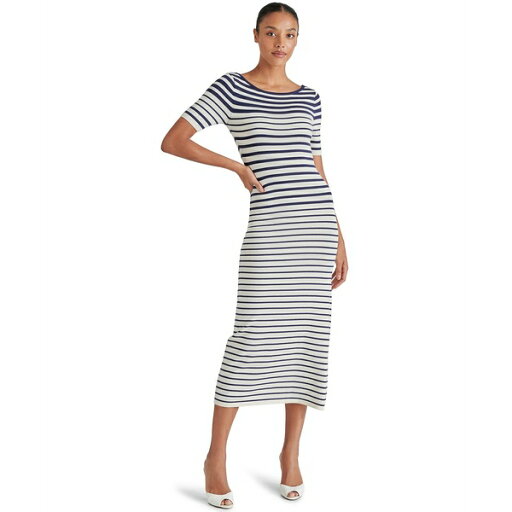 スティーブ マデン レディース ワンピース トップス Women's Selah Striped Mid Dress Ivory Stripe スティーブ マデン レディース ワンピース トップス Women's Selah Striped Mid Dress Ivory Stripe