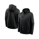 ナイキ メンズ パーカー・スウェットシャツ アウター Men's Black Carolina Panthers Edge French Terry Club Pullover Hoodie Black(4)
