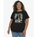 カールラガーフェルド レディース カットソー トップス Plus Size Embellished Eiffel Tower Tee, Exclusively ...