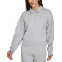 カルバンクライン レディース カットソー トップス Performance Women's Logo Half-Zip Sweatshirt Pearl Hea...