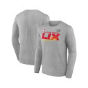ファナティクス メンズ シャツ トップス Men's Heather Gray Kansas City Chiefs Super Bowl LIX Big Tall Quick Pass Long Sleeve T-Shirt Heather Gray(4)