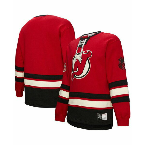 ミッチェル&ネス メンズ パーカー・スウェットシャツ アウター Men's Red New Jersey Devils Heritage ..