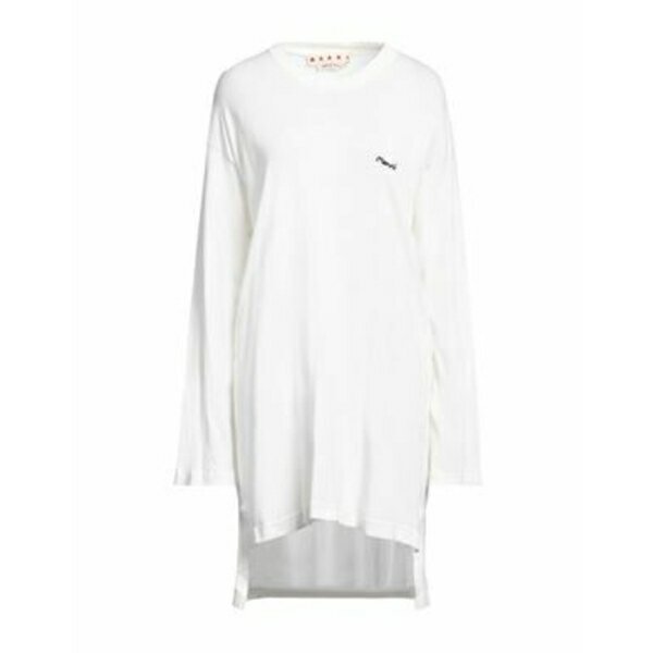 【送料無料】 マルニ レディース ワンピース トップス Mini dresses White