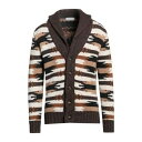 【送料無料】 グランサッソ メンズ カーディガン アウター Cardigans Brown