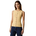 カルバンクライン レディース ニット&セーター アウター Women's Smooth Cotton Rib Sweater Tank Churned Butter(4)