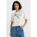 チンティアンドパーカー レディース カットソー トップス Women's Cotton Peanuts Vacation T-Shirt Cream