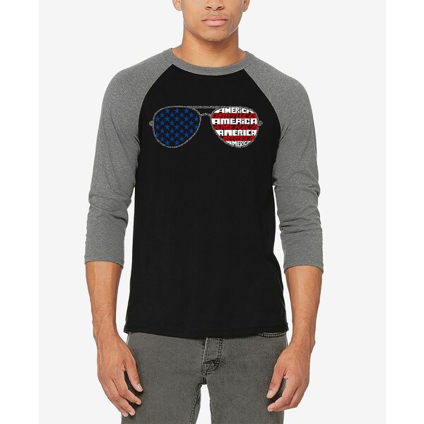 륨ݥåץ   ȥåץ Men's American Sunglasses Raglan Baseball Word...