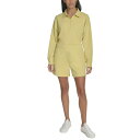 カルバンクライン レディース カットソー トップス Women's Smocked Waistband Midi Shorts Muted Lime