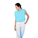 エンドレスローズ レディース パーカー・スウェットシャツ アウター Women's Stripe Sleeveless Pleated Knit Top Lig...