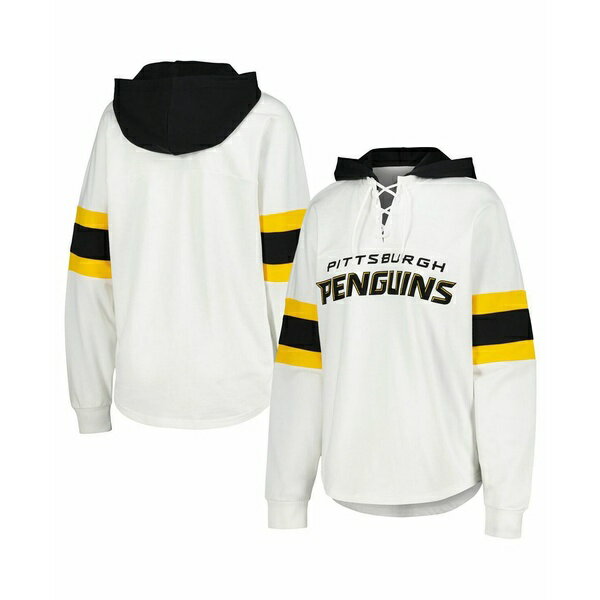 Х󥯥 ǥ åȥ ȥåץ Women's White/Black Pittsburgh Penguins Goal ...